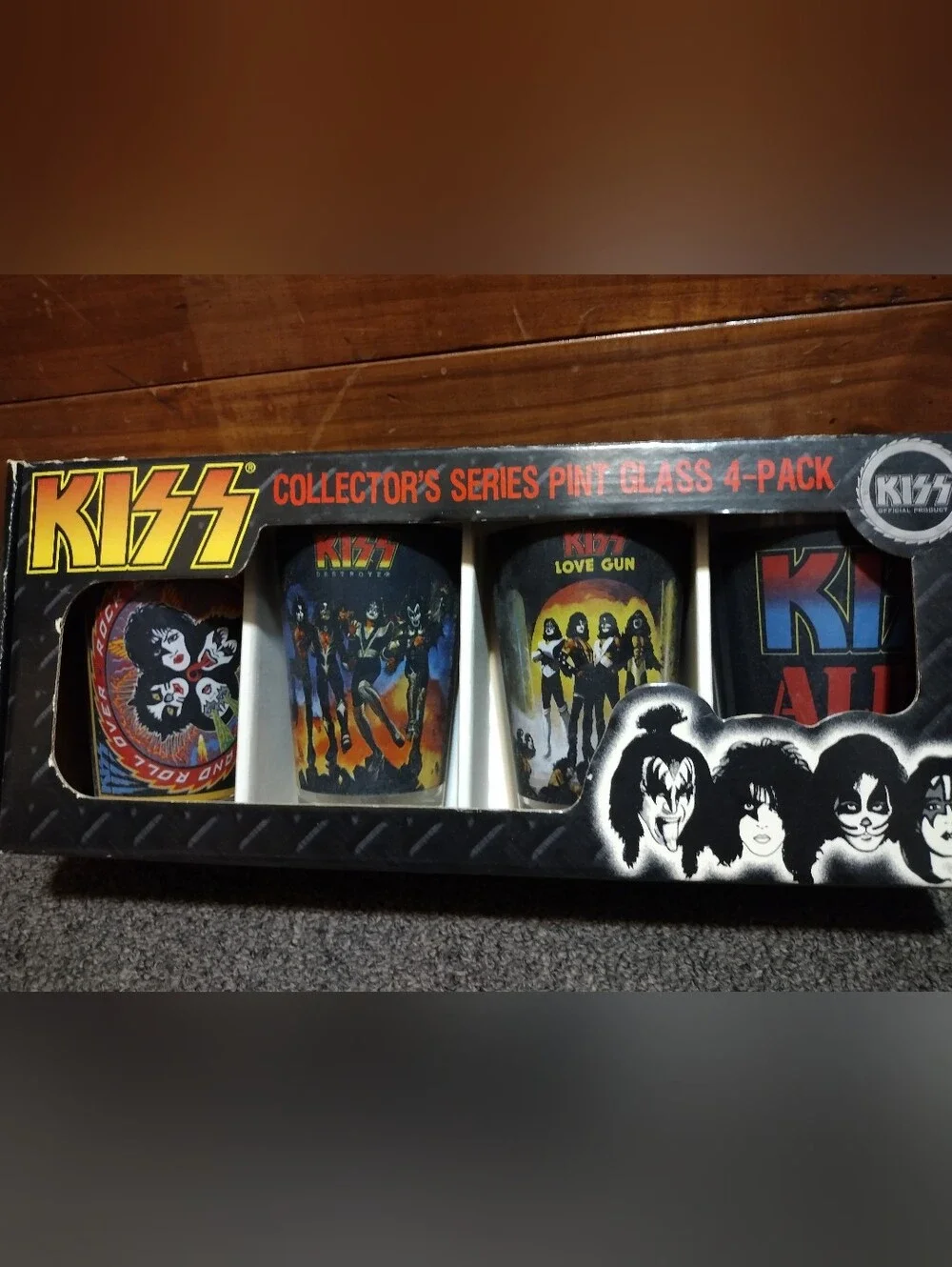 Kiss Rock Band Pint Glass 4-Pack